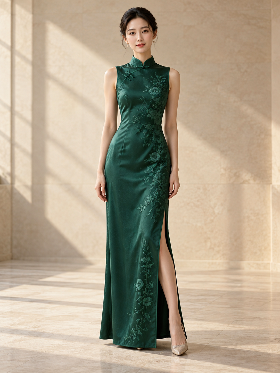 Jade cheongsam design visualization
