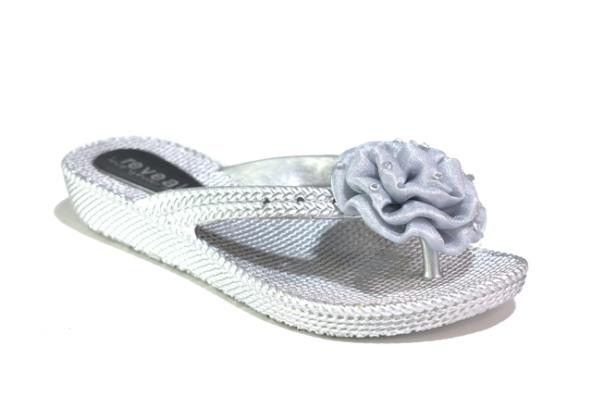 Women’s Slides & Flip-flops LLE-9151 in Silver