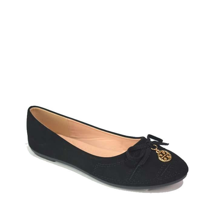 Women’s Flats LSH-9041 in Black Lami