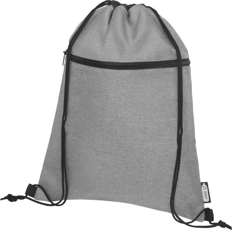 Ross RPET drawstring bag 5L in Heather medium grey