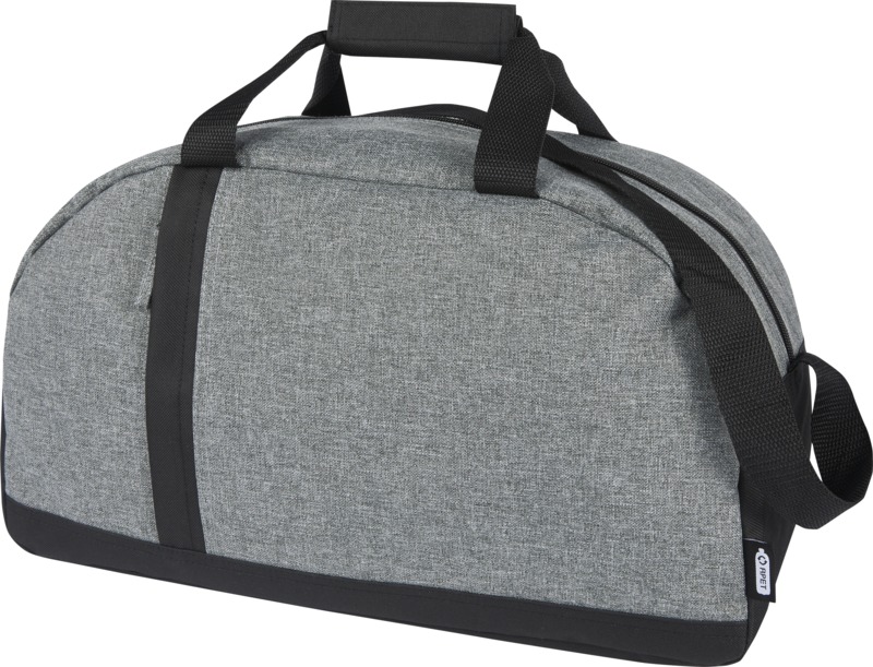 Reclaim GRS recycled two-tone sport duffel bag 21L in Black / Heather grey