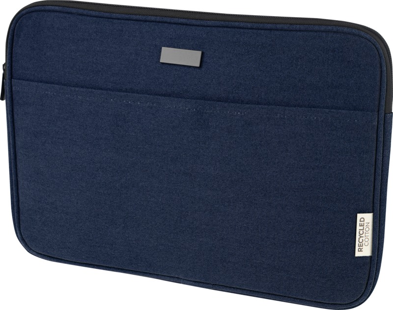 Joey 14" GRS recycled canvas laptop sleeve 2L in Navy